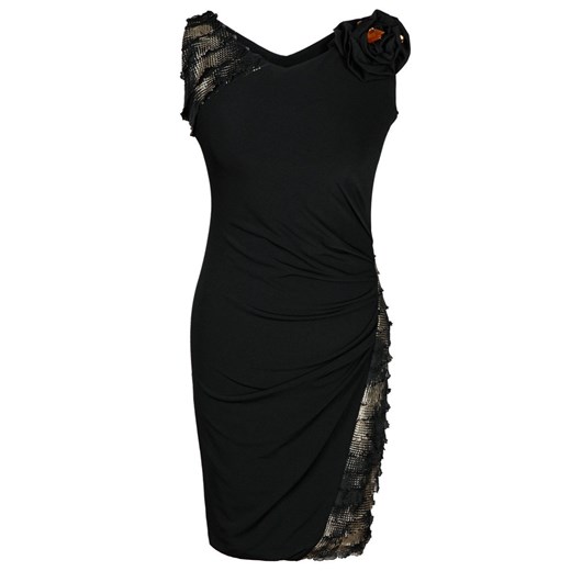 Sukienka FSU230 CZARNY ZŁOTY ze sklepu fokus.pl w kategorii Sukienki - zdjęcie 186615966