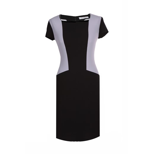 Sukienka FSU347 CZARNY SZARY JASNY ze sklepu fokus.pl w kategorii Sukienki - zdjęcie 186615988