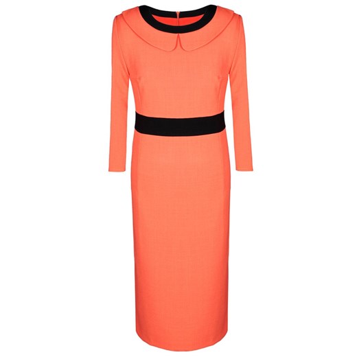 Sukienka FSU285 POMARAŃCZOWY CZARNY ze sklepu fokus.pl w kategorii Sukienki - zdjęcie 186615998
