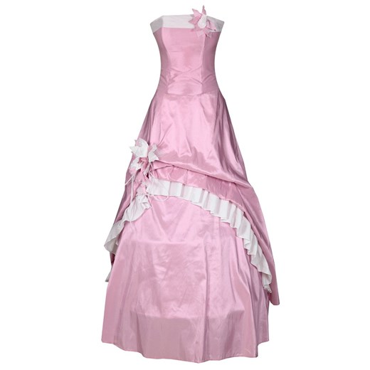 Sukienka FSU074 RÓŻOWY BIAŁY ze sklepu fokus.pl w kategorii Sukienki - zdjęcie 186616047