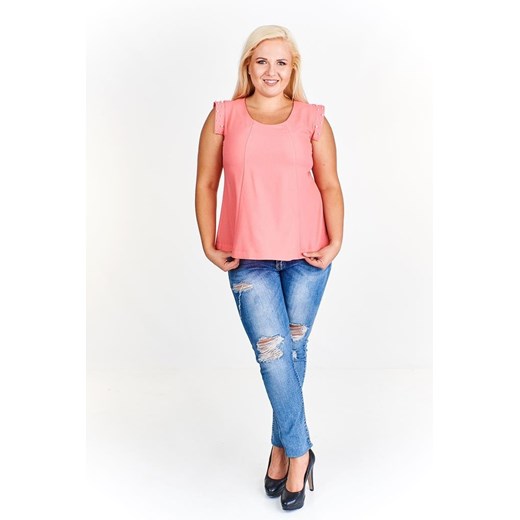 Bluzka FBZ940 KORALOWY ze sklepu fokus.pl w kategorii Bluzki damskie - zdjęcie 186616048