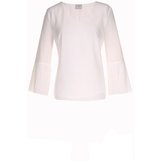 SISEL Bluzka M7393 biały ze sklepu fokus.pl w kategorii Bluzki damskie - zdjęcie 186616379