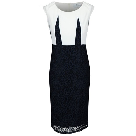 Sukienka FSU605 CZARNY + EKRI ze sklepu fokus.pl w kategorii Sukienki - zdjęcie 186616409