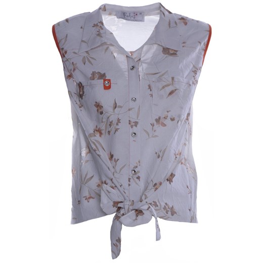 Bluzka FBZ618 EKRI + POMARAŃCZOWY ze sklepu fokus.pl w kategorii Koszule damskie - zdjęcie 186616516