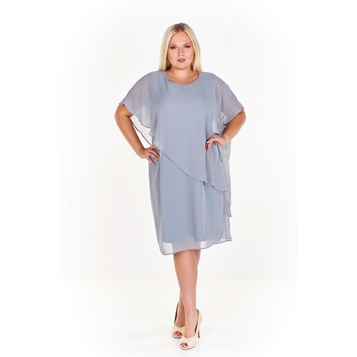 Sukienka FSU1121 SZARY JASNY ze sklepu fokus.pl w kategorii Sukienki - zdjęcie 186616525
