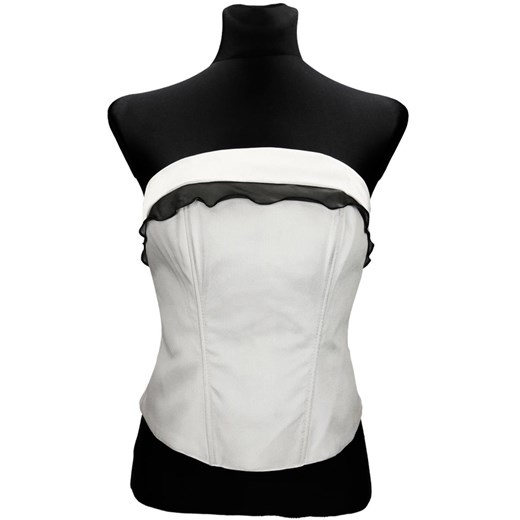 Gorset FGR006 BIAŁY + CZARNY ze sklepu fokus.pl w kategorii Bluzki damskie - zdjęcie 186616757