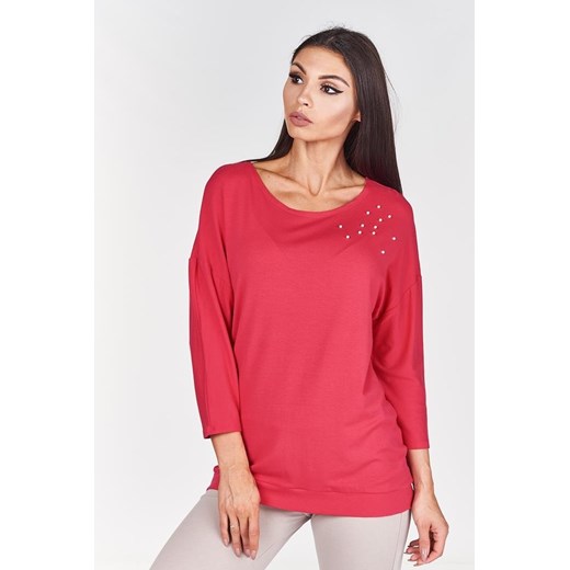 Bluzka FBZ951 MALINOWY ze sklepu fokus.pl w kategorii Bluzki damskie - zdjęcie 186617308