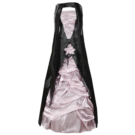 Sukienka FSU037 CZARNY + RÓŻOWY JASNY ze sklepu fokus.pl w kategorii Sukienki - zdjęcie 186617386