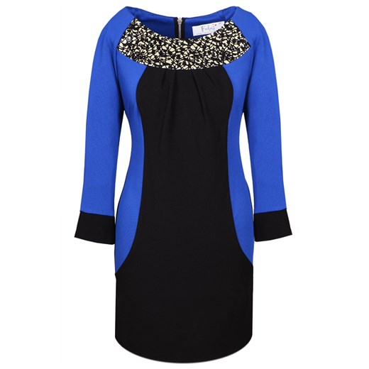 Tunika FTU306 CZARNY+CHABROWY ze sklepu fokus.pl w kategorii Bluzki damskie - zdjęcie 186617738