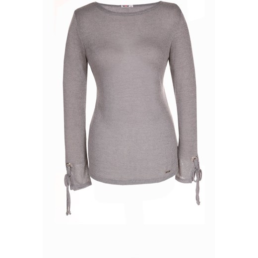 BEMAR Bluzka M9139 szary + srebrna nitka ze sklepu fokus.pl w kategorii Bluzki damskie - zdjęcie 186618236