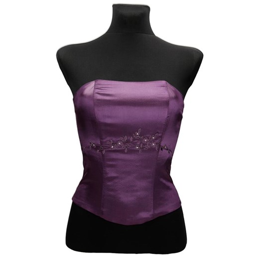 Gorset FGR042 ŚLIWKOWY CIEMNY ze sklepu fokus.pl w kategorii Bluzki damskie - zdjęcie 186618329