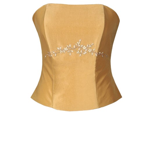 Gorset FGR042 ZŁOTY  tafta ze sklepu fokus.pl w kategorii Bluzki damskie - zdjęcie 186618517