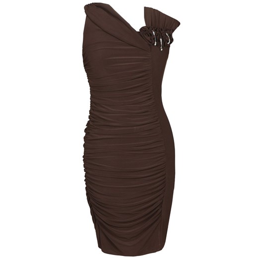 Sukienka FSU198 CZEKOLADOWY CIEMNY ze sklepu fokus.pl w kategorii Sukienki - zdjęcie 186618576