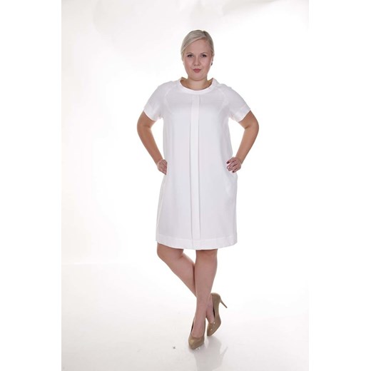 Sukienka FSU1050 EKRI ze sklepu fokus.pl w kategorii Sukienki - zdjęcie 186618588