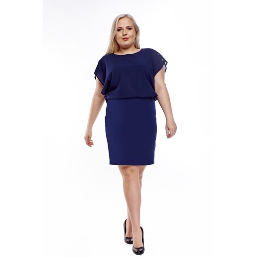 Sukienka FSU1016 GRANATOWY ze sklepu fokus.pl w kategorii Sukienki - zdjęcie 186618755