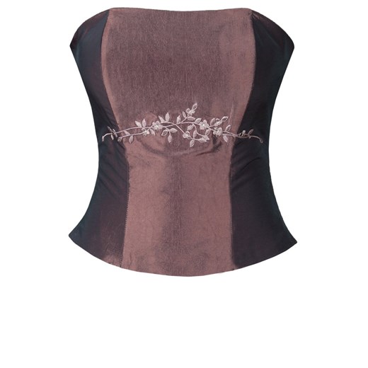 Gorset FGR042 MIEDZIANO-RÓŻOWY tafta ze sklepu fokus.pl w kategorii Bluzki damskie - zdjęcie 186618758