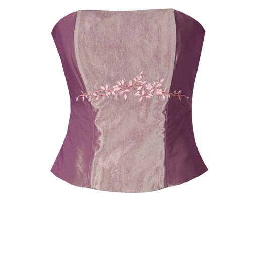 Gorset FGR042 RÓŻOWY BRUDNY tafta ze sklepu fokus.pl w kategorii Bluzki damskie - zdjęcie 186618776