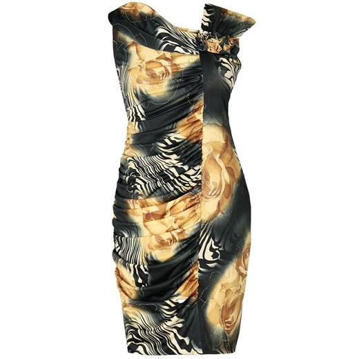 Sukienka FSU198 CZARNY  STARE ZŁOTO zebra ze sklepu fokus.pl w kategorii Sukienki - zdjęcie 186618895