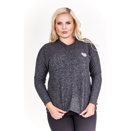 UMBERTO CONFORTI  Bluzka M5553 grafitowy ze sklepu fokus.pl w kategorii Bluzki damskie - zdjęcie 186619215