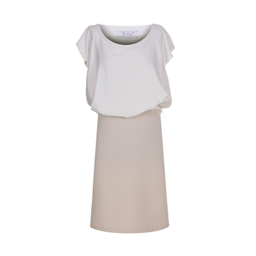 Sukienka FSU369 BEŻOWY EKRI ze sklepu fokus.pl w kategorii Sukienki - zdjęcie 186619706