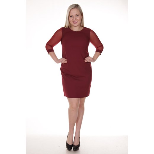 Sukienka FSU903 BORDOWY ze sklepu fokus.pl w kategorii Sukienki - zdjęcie 186619766