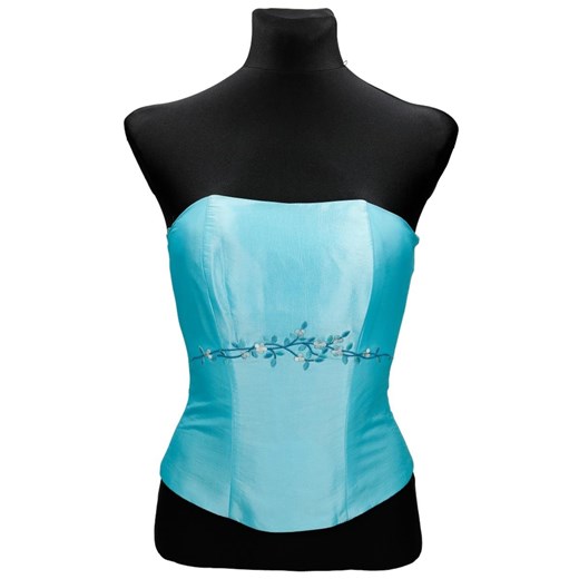 Gorset FGR042 TURKUSOWY ŚREDNI tafta ze sklepu fokus.pl w kategorii Bluzki damskie - zdjęcie 186620005