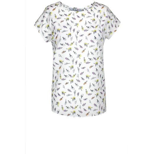 Bluzka FBZ873 EKRI mały ptak ze sklepu fokus.pl w kategorii Bluzki damskie - zdjęcie 186620049