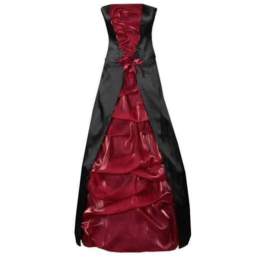 Sukienka FSU037 CZARNY + BORDOWY ze sklepu fokus.pl w kategorii Sukienki - zdjęcie 186620109