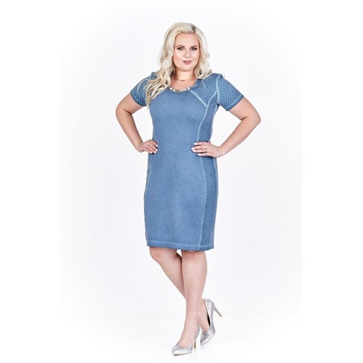 Sukienka FSU683  JEANSOWY jeans ze sklepu fokus.pl w kategorii Sukienki - zdjęcie 186620227