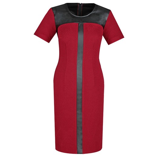 Sukienka FSU646  CZERWONY MOCNY + CZARNY ze sklepu fokus.pl w kategorii Sukienki - zdjęcie 186620395
