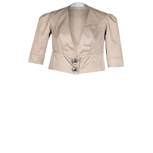 Żakiet FZA760 BEŻOWY CIEMNY ze sklepu fokus.pl w kategorii Marynarki damskie - zdjęcie 186620655