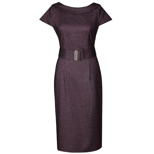 Sukienka FSU199 CZARNO - AMARANTOWY ze sklepu fokus.pl w kategorii Sukienki - zdjęcie 186620747