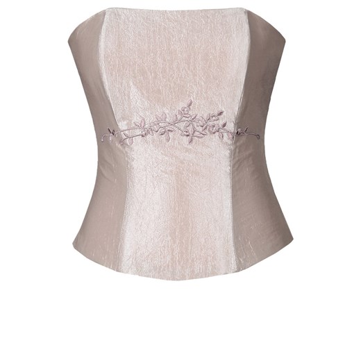 Gorset FGR042 RÓŻOWY BLADY tafta ze sklepu fokus.pl w kategorii Bluzki damskie - zdjęcie 186620979