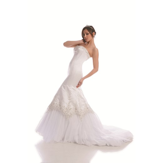 Suknia Ślubna FSS503 BIAŁY ze sklepu fokus.pl w kategorii Sukienki - zdjęcie 186621245