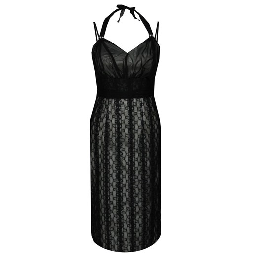 Sukienka FSU169 CZARNY + EKRI ze sklepu fokus.pl w kategorii Sukienki - zdjęcie 186621269