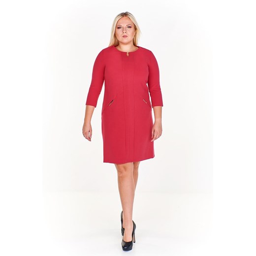 Sukienka FSU799 AMARANTOWY ŚREDNI ze sklepu fokus.pl w kategorii Sukienki - zdjęcie 186621366