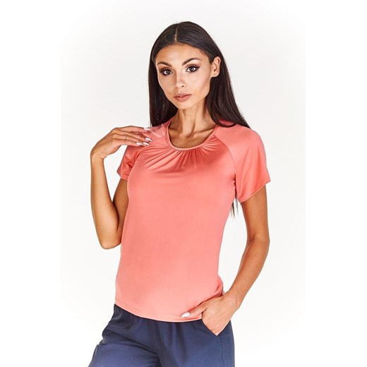 Bluzka FBZ945 KORALOWY ze sklepu fokus.pl w kategorii Bluzki damskie - zdjęcie 186621728