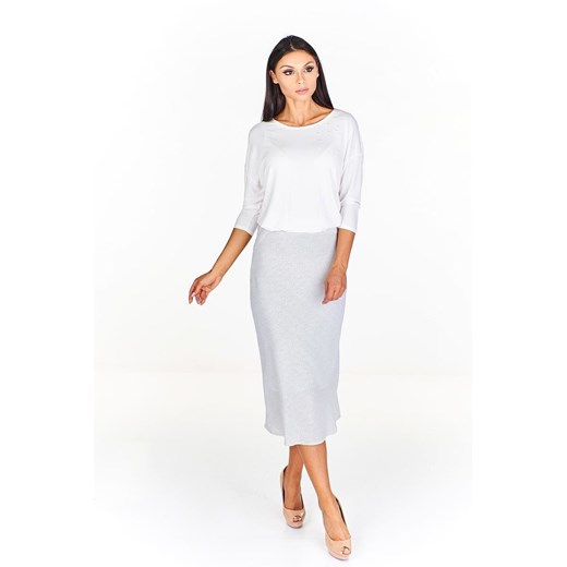 Spódnica FSP771 BIAŁY kropki ze sklepu fokus.pl w kategorii Spódnice - zdjęcie 186621766