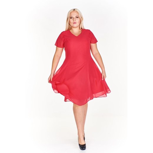 Sukienka FSU1047 MALINOWY ze sklepu fokus.pl w kategorii Sukienki - zdjęcie 186622108