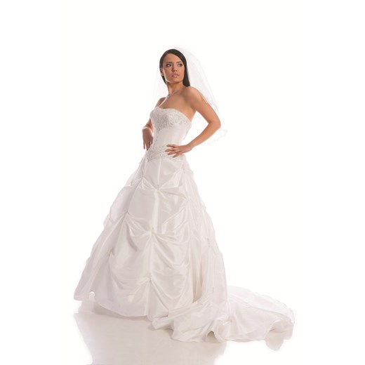 Suknia Ślubna FSS523 BIAŁY ze sklepu fokus.pl w kategorii Sukienki - zdjęcie 186622669