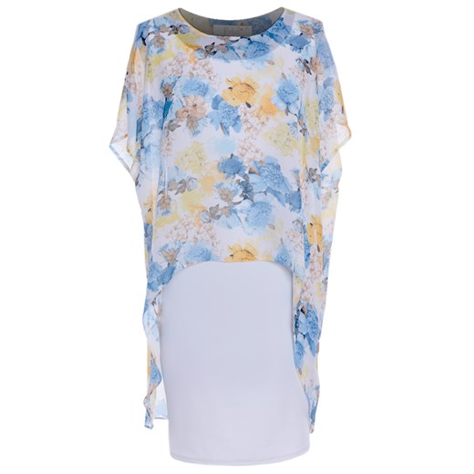 Sukienka FSU620  EKRI+NIEBIESKI ze sklepu fokus.pl w kategorii Sukienki - zdjęcie 186622679