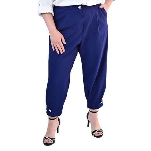 Spodnie FSD1053 GRANATOWY ze sklepu fokus.pl w kategorii Spodnie damskie - zdjęcie 186623258