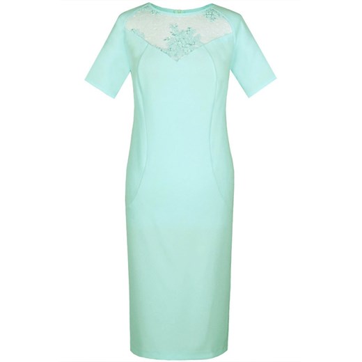 Sukienka FSU864 MIĘTOWY ze sklepu fokus.pl w kategorii Sukienki - zdjęcie 186623269