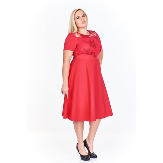 Sukienka FSU961 MALINOWY ze sklepu fokus.pl w kategorii Sukienki - zdjęcie 186623419