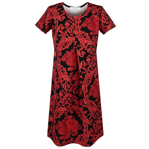 Sukienka FSU685 CZARNY + CZERWONY ze sklepu fokus.pl w kategorii Sukienki - zdjęcie 186623456