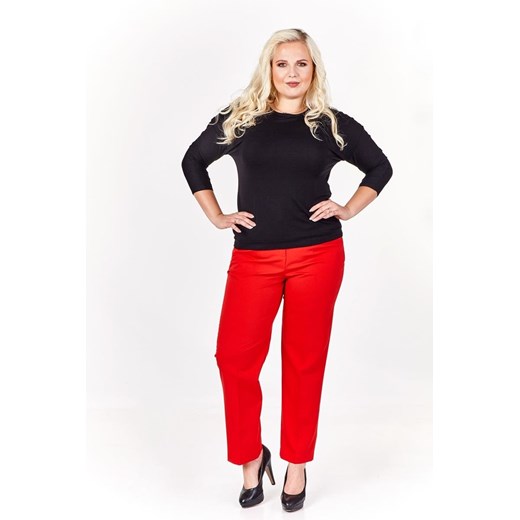 Spodnie FSD1131 CZERWONY ze sklepu fokus.pl w kategorii Spodnie damskie - zdjęcie 186623479