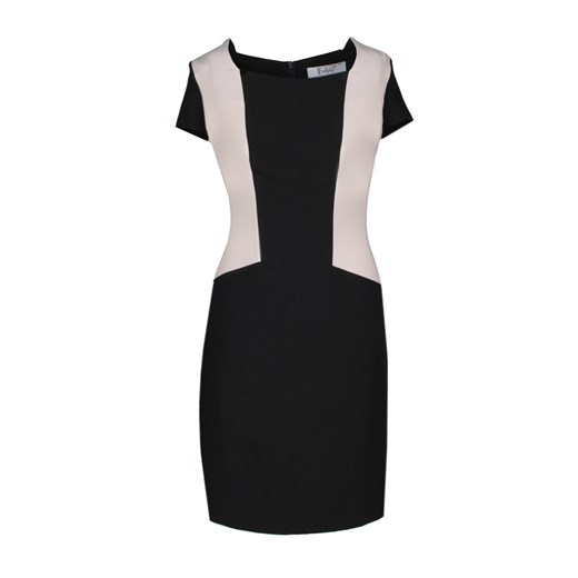 Sukienka FSU347 CZARNY BEŻOWY ze sklepu fokus.pl w kategorii Sukienki - zdjęcie 186623705