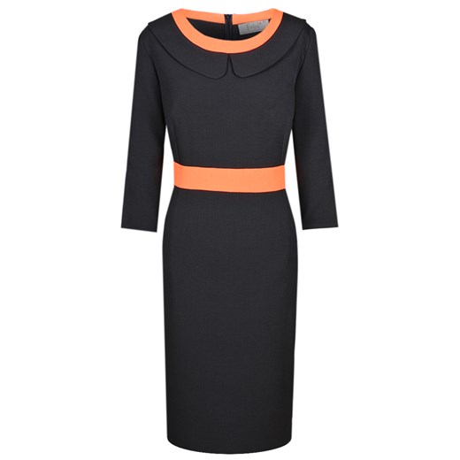 Sukienka FSU285 CZARNY POMARAŃCZOWY ze sklepu fokus.pl w kategorii Sukienki - zdjęcie 186624008