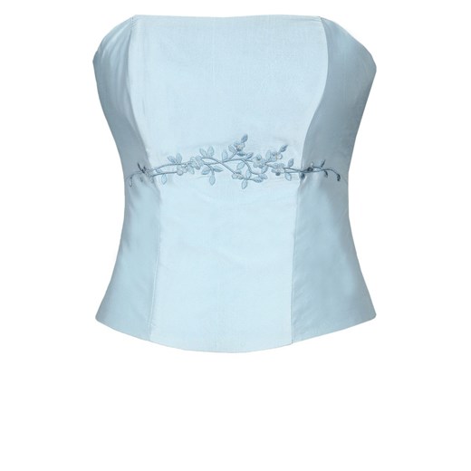 Gorset FGR042 BŁĘKITNY tafta ze sklepu fokus.pl w kategorii Bluzki damskie - zdjęcie 186624128