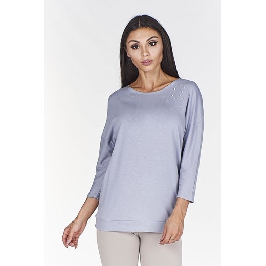 Bluzka FBZ951 SZARY JASNY ze sklepu fokus.pl w kategorii Bluzki damskie - zdjęcie 186624286